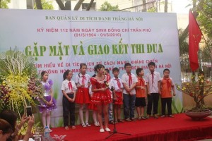 Kỷ niệm 112 năm ngày sinh đồng chí Trần Phú: Ban quản lý di tích danh thắng Hà Nội gặp mặt và giao kết thi đua với các trường mang tên Trần Phú
