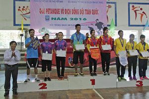 Kết thúc giải Petanque vô địch đồng đội toàn quốc 2016: Đoàn Hà Nội giành giải Nhất ở nội dung 2 nam – 1 nữ