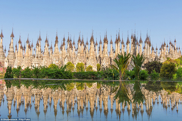 Một ngôi chùa tuyệt đẹp với 2.500 tháp đá và các tòa nhà mái vòm nằm khuất trong khu vực hẻo lánh của Myanmar