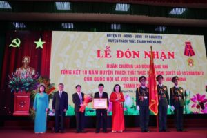 Huyện Thạch Thất đón nhận Huân chương Lao động hạng Nhì  và tổng kết 10 năm thực hiện Nghị quyết số 15 của Quốc hội khóa XII