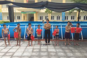 Tổng kết lớp “Phổ cập bơi phòng chống tai nạn sông nước cho trẻ em” huyện Mỹ Đức
