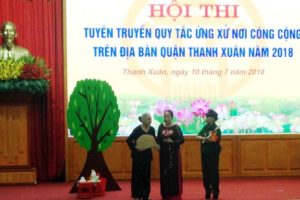 Quận Thanh Xuân tổ chức Hội thi tuyên truyền Quy tắc ứng xử nơi công cộng