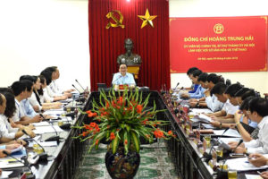 Bí thư Thành ủy Hà Nội Hoàng Trung Hải làm việc với Sở Văn hóa và Thể thao