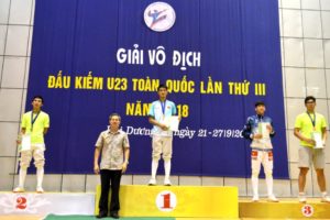 Hà Nội dẫn đầu giải vô địch Đấu kiếm U23 toàn quốc lần thứ III năm 2018