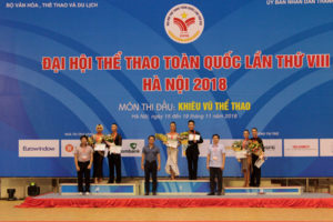 Hà Nội giành ngôi vị nhất toàn đoàn bộ Khiêu vũ thể thao tại Đại hội Thể thao toàn quốc 2018 S