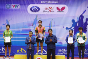Tay vợt Hà Nội Nguyễn Thị Nga vô địch đơn nữ Giải bóng bàn các cây vợt xuất sắc toàn quốc năm 2018