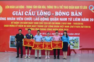 Giải cầu lông, bóng bàn CNVCLĐ quận Nam Từ Liêm năm 2019