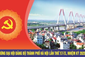 Trang trí tuyên truyền cổ động trực quan chào mừng Đại hội đại biểu lần thứ XVII Đảng bộ thành phố Hà Nội