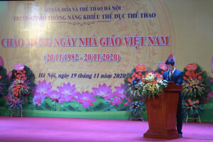 Trường Phổ thông năng khiếu TDTT Hà Nội kỷ niệm 38 năm ngày Nhà giáo Việt Nam