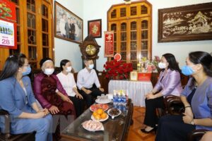 Phó Chủ tịch nước Võ Thị Ánh Xuân thăm các gia đình tiêu biểu tại Hà Nội nhân kỷ niệm 20 năm Ngày Gia đình Việt Nam
