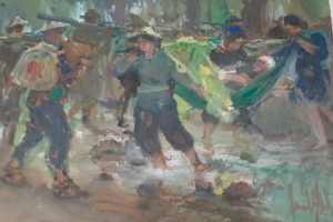 Xem nhật ký chiến trường miền Nam 1954-1975 qua triển lãm tranh ký họa