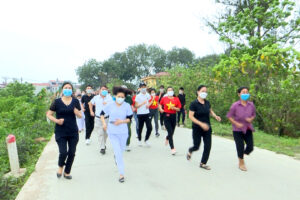 Nhiều xã của huyện Thường Tín phát động Ngày chạy Olympic vì sức khỏe toàn dân năm 2022