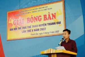 Gần 100 vận động viên tham gia Giải Bóng bàn Đại hội Thể dục thể thao huyện Thanh Oai lần thứ X năm 2022