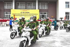 Mê Linh ra quân đảm bảo trật tự an toàn giao thông, đô thị chào mừng SEA Games 31