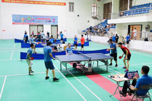 Gần 150 vận động viên tham gia Giải Bóng bàn hè huyện Thanh Oai năm 2022