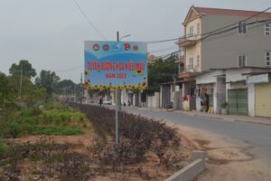 “Tuyến đường hoa kiểu mẫu” ở thị trấn Quang Minh, huyện Mê Linh