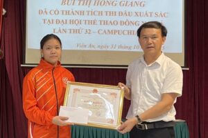 Huyện Ứng Hòa khen thưởng Vận động viên đạt thành tích xuất sắc tại SEA Games 32