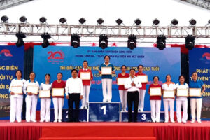 Giải Thi đấu các môn thể dục dưỡng sinh người cao tuổi quận Long Biên năm 2023