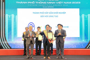 Thành phố Hà Nội nhận giải thưởng Thành phố hấp dẫn Khởi nghiệp Đổi mới sáng tạo 