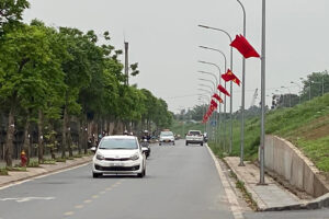 Phường Giang Biên, quận Long Biên xây dựng tuyến cờ, hoa đường hành lang chân đê