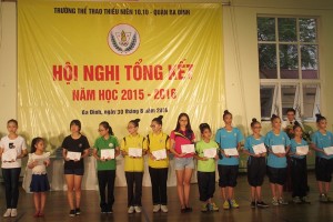 Trường Thể thao Thiếu niên 10 -10 tổng kết năm học 2015-2016