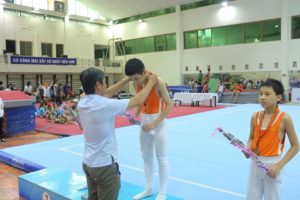 Đoàn Hà Nội dẫn đầu tại giải vô địch trẻ các nhóm tuổi TDDC và Thể dục nhào lộn trên lưới quốc gia năm 2018