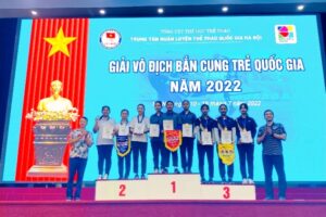 Hà Nội giành vị trí Nhất toàn đoàn tại giải vô địch Bắn cung trẻ quốc gia năm 2022