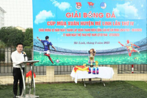 Mê Linh tổ chức giải bóng đá chào mừng 77 năm Ngày thể thao Việt Nam