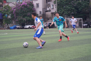 Giao hữu bóng đá giữa Cơ quan Sở VHTT Hà Nội và CLB FC Thăng Long