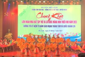Mê Linh tổ chức chung khảo Liên hoan múa hát tập thể và ca khúc măng non thiếu nhi năm 2023