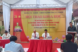Phường Cự Khối, quận Long Biên tổ chức hội thảo khoa học về giá trị lịch sử, văn hóa di tích đình, chùa Trung Thôn