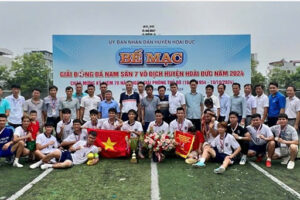 Giải bóng đá nam sân 7 huyện Hoài Đức năm 2024 thành công tốt đẹp