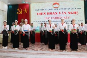 Quốc Oai: Liên hoan văn nghệ và thi đấu thể thao chào mừng thành công Đại hội đại biểu MTTQ TP. Hà Nội lần thứ XVIII