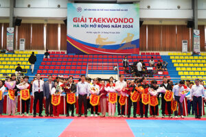 Gần 400 vận động viên tranh tài Giải Taekwondo Hà Nội mở rộng năm 2024