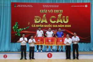 Hà Nội xếp thứ Nhất toàn đoàn tại Giải vô địch Đá cầu cá nhân Quốc gia