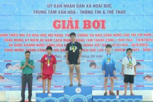 Xã Hoài Đức tổ chức thành công giải bơi hè năm 2025