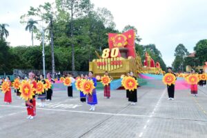 Ấn tượng Khối Nghi trượng trong đội hình diễu binh, diễu hành nhiệm vụ A80