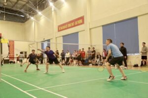 140 vận động viên tham gia Giải Cầu lông trung – cao tuổi mở rộng phường Dương Nội mừng Đảng, mừng Xuân Bính Ngọ 2026