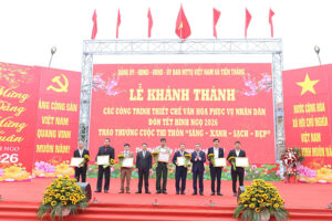 Xã Tiến Thắng khánh thành các công trình văn hóa, sân chơi phục vụ Nhân dân