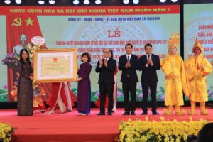 Lễ đón nhận Bằng ghi danh Lễ hội Đền Sái là Di sản văn hóa phi vật thể quốc gia