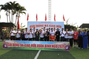 Giải bóng đá giao hữu xã Tam Hưng Xuân Bính Ngọ 2026 thành công tốt đẹp, lan tỏa phong trào thể thao quần chúng