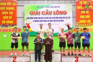 Giải cầu lông chùa Liên Trì mở rộng thành công tốt đẹp