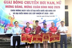 Lan tỏa không khí thi đua sôi nổi từ Giải bóng chuyền hơi mừng Đảng, mừng Xuân Bính Ngọ 2026 tại xã Xuân Mai