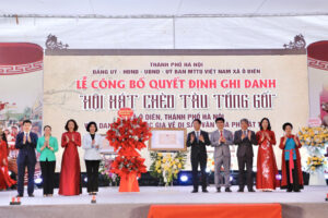 Trang trọng Lễ công bố ghi danh “Hội hát Chèo Tàu Tổng Gối” là Di sản văn hóa phi vật thể quốc gia