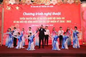 Sôi động chương trình nghệ thuật tuyên truyền bầu cử của phường Cửa Nam