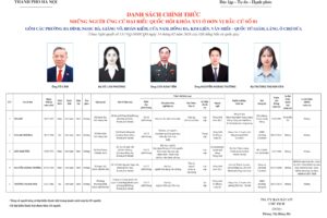 Những người ứng cử Đại biểu Quốc hội khóa XVI ở Đơn vị bầu cử số 1