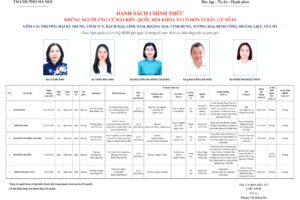 Những người ứng cử Đại biểu Quốc hội khóa XVI ở Đơn vị bầu cử số 3