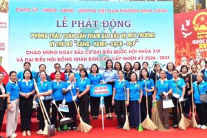 Phường Định Công phát động phong trào toàn dân tham gia bảo vệ môi trường, chào mừng cuộc bầu cử