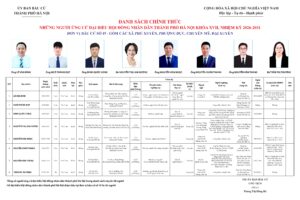 Những người ứng cử đại biểu HĐND TP Hà Nội nhiệm kỳ 2026-2031: Đơn vị bầu cử số 19