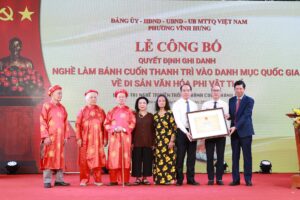 Lễ công bố Quyết định ghi danh Nghề làm bánh cuốn Thanh Trì vào Danh mục Di sản văn hóa Phi vật thể Quốc gia
